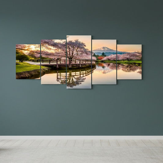 5-Piece Wooden Sticky Wall Frame